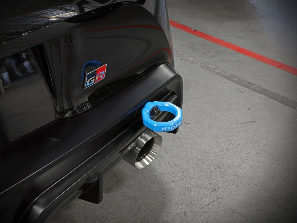 aFe Control Rear Tow Hook Red 20-21 Toyota GR Supra (A90) main image 0